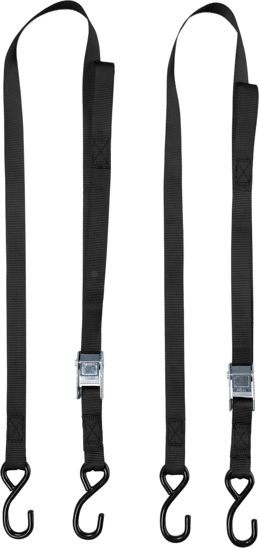 FIRE POWER 1 - Inch x 6 - Foot Tie Down Soft Tie Black Pair - Kelly Motorsports