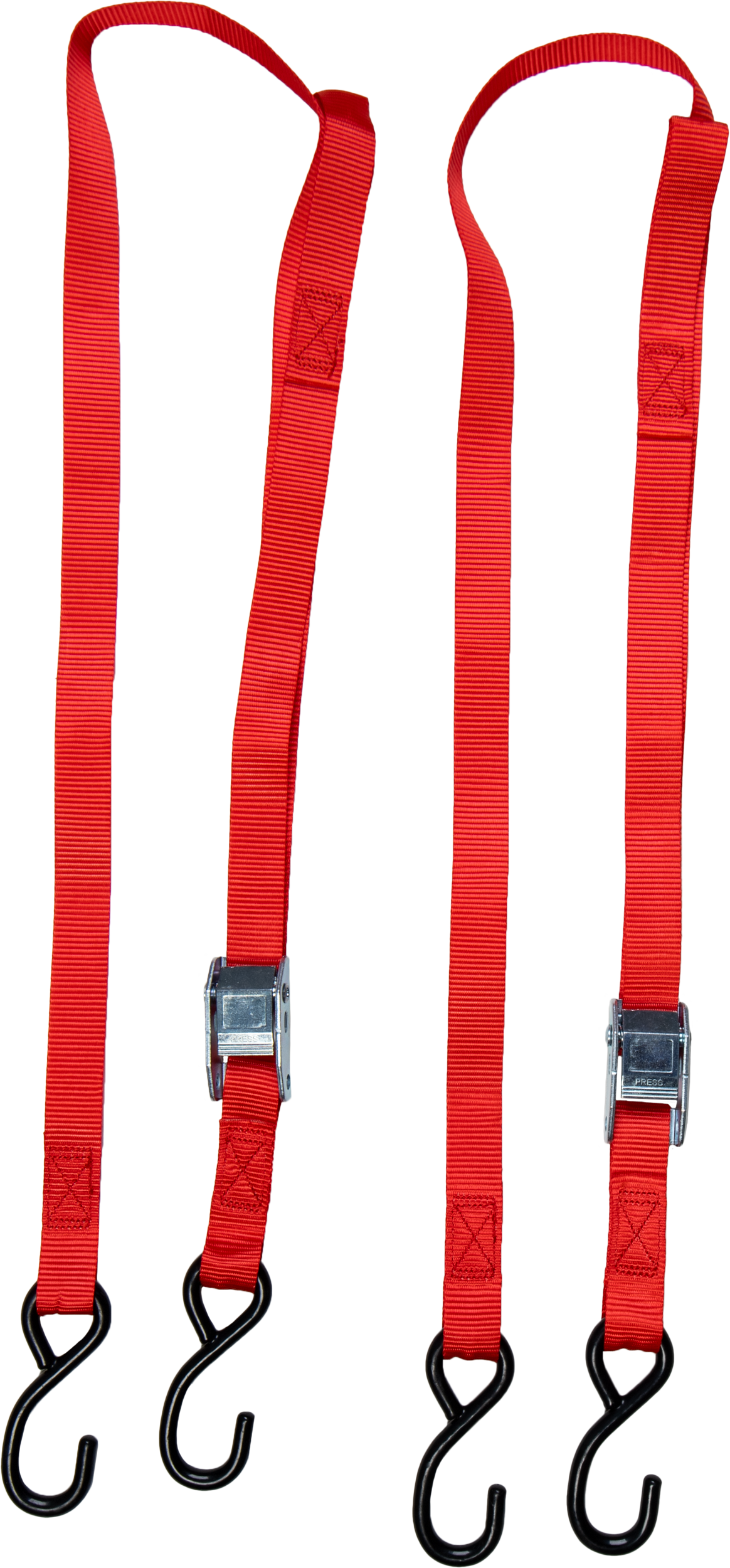 FIRE POWER 1 - Inch x 6 - Foot Tie Down Soft Tie (Red) Pair - Kelly Motorsports
