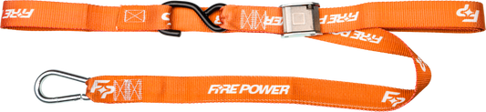 Fire Power 1.5 - Inch Tie Down Soft Tie Orange, Pack of 2 - Kelly Motorsports