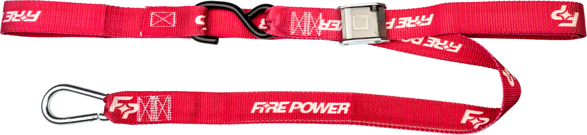 Fire Power 1.5 - inch Tie Down Soft Tie Set with Nylon Webbing and S - Hooks - Kelly Motorsports