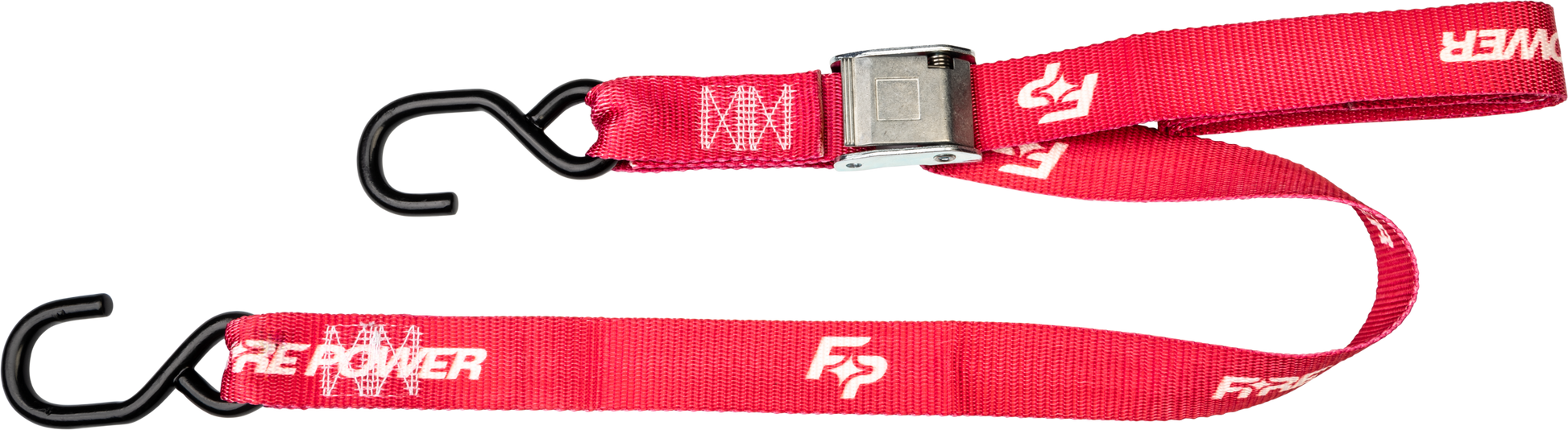 FIRE POWER 1.5 - Inch Tie Down Straps with Cam Buckle and Heavy Duty Hooks, 2 Pack - Kelly Motorsports