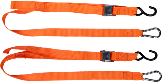 FIRE POWER 1.5 - Inch x 6 - Foot Tie Down Soft Tie Orange Pair - Kelly Motorsports