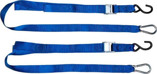 FIRE POWER 1.5 - Inch x 6 - Foot Tie Down Straps, Blue - Pack of 2 - Kelly Motorsports