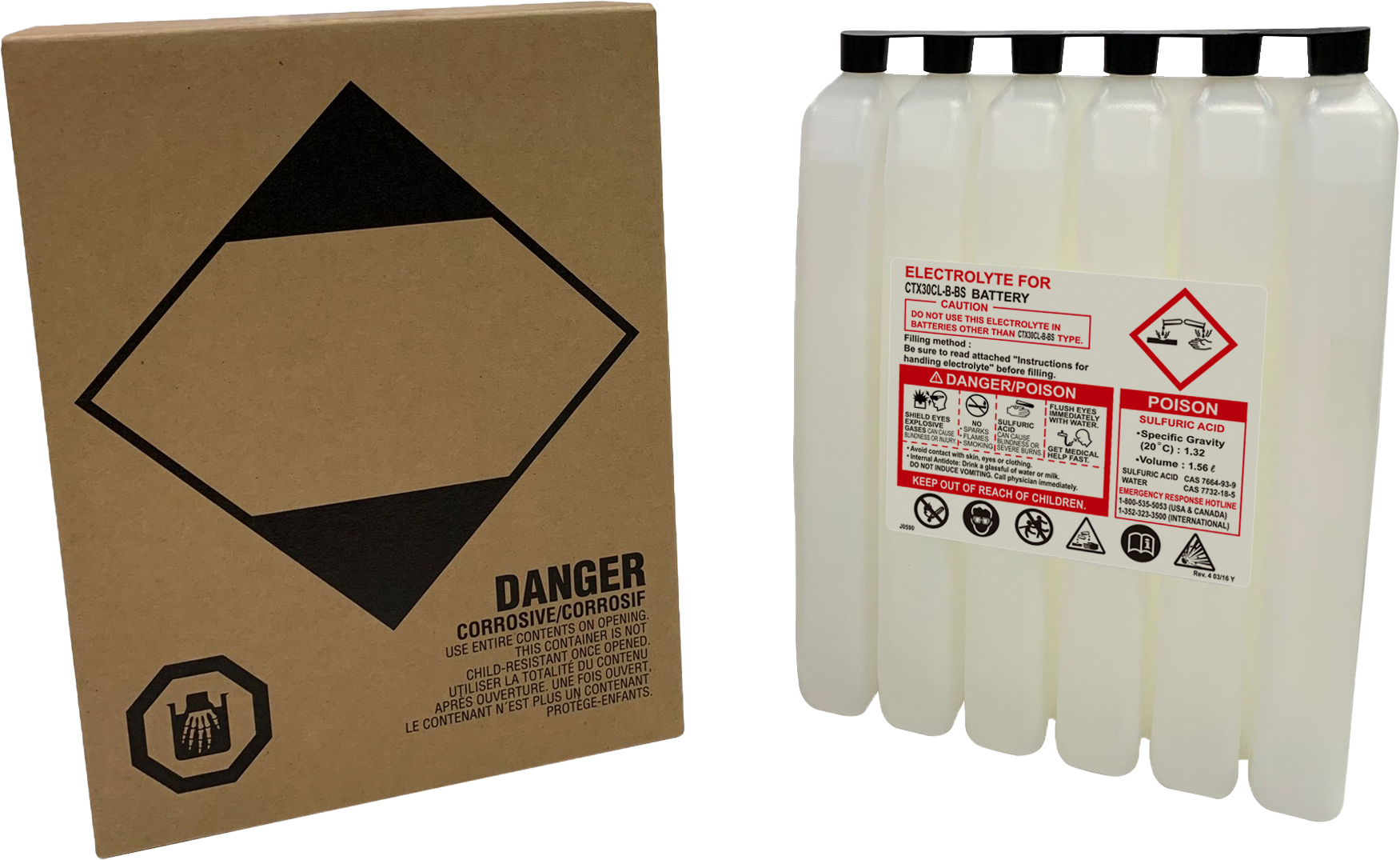 Fire Power 1560CC CTX Sealed Battery Electrolyte Pack for Maintenance - Free Batteries - Kelly Motorsports