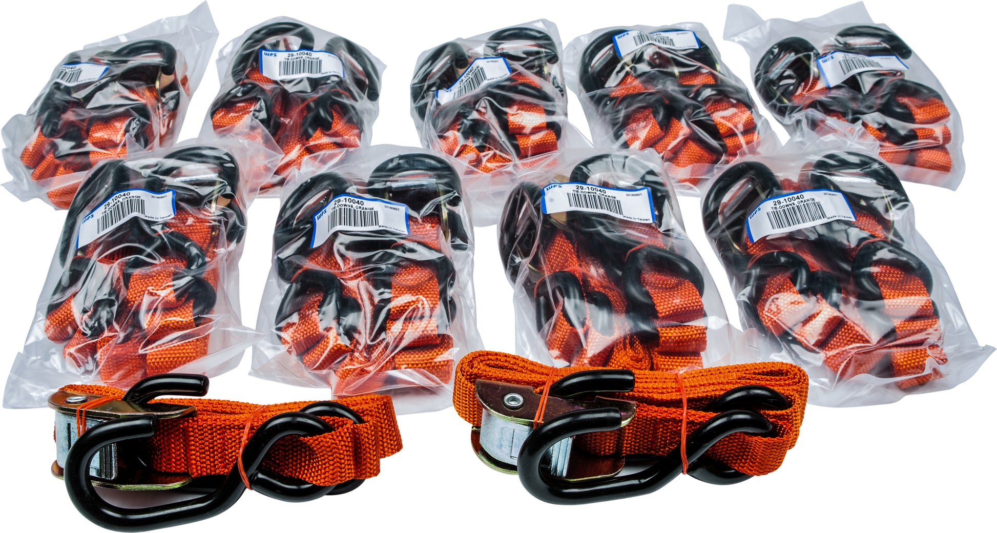 FIRE POWER 21269BULK 1 - Inch Tie Down Straps, 10 Pairs - Kelly Motorsports