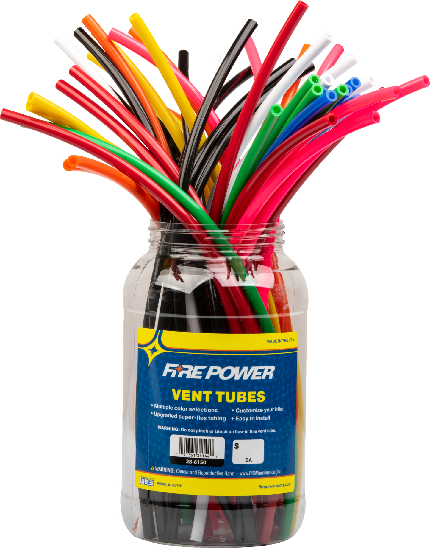 Fire Power 28 - 6150 18 - Inch Multi - Color Gas Cap Vent Hose - 50 Pack - Kelly Motorsports
