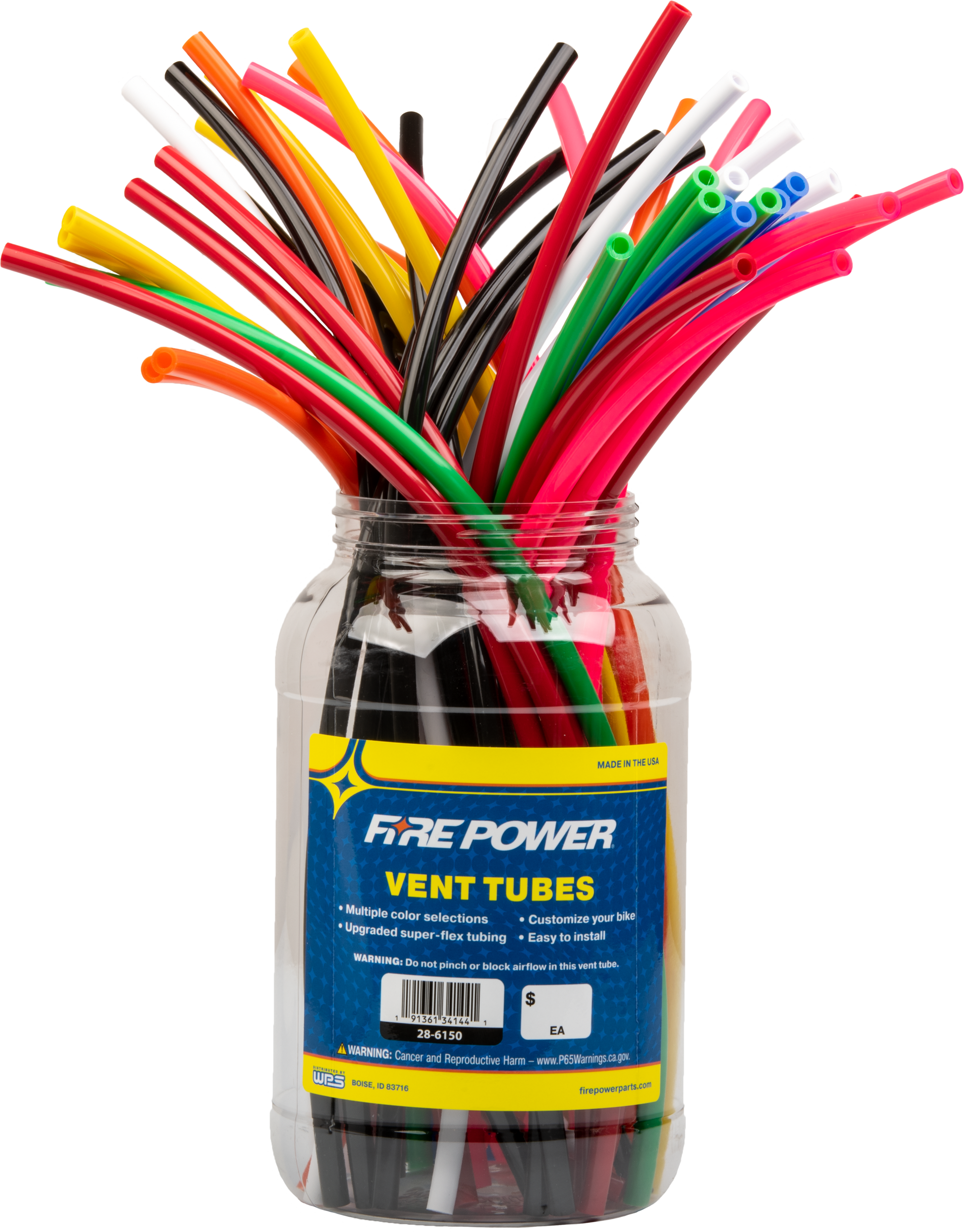 Fire Power 28 - 6150 18 - Inch Multi - Color Gas Cap Vent Hose - 50 Pack - Kelly Motorsports