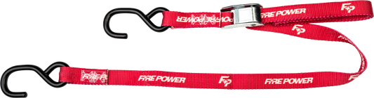 Fire Power 29 - 13012 1 - Inch Red Tie Down Straps, 6 Feet Length, Pair - Kelly Motorsports