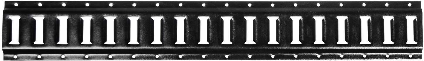 FIRE POWER 3' E - Track Rail Pair with 18 Slots - Heavy Duty Black Powder Coat - Kelly Motorsports