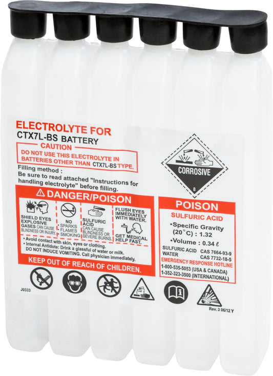 Fire Power 340CC CTX Sealed Battery Electrolyte Pack for Maintenance - Free Batteries - Kelly Motorsports