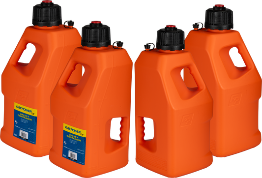 Fire Power 5 Gallon LC Utility Container Orange with Ergonomic Handles and Adjustable Vent - Kelly Motorsports