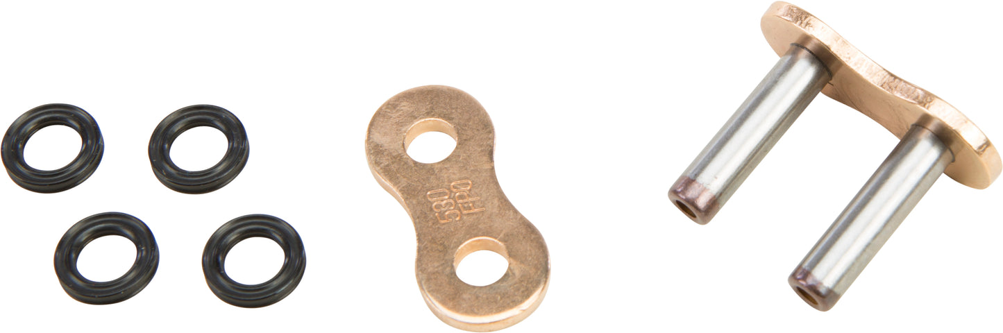 Fire Power 530FPO - MLJ/G O - Ring Rivet Master Link, Gold - Designed in Japan - Kelly Motorsports