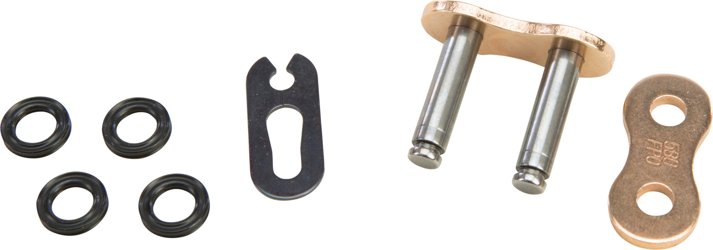 FIRE POWER 530FPO - SKJ/G O Ring Clip Master Link in Gold - Kelly Motorsports