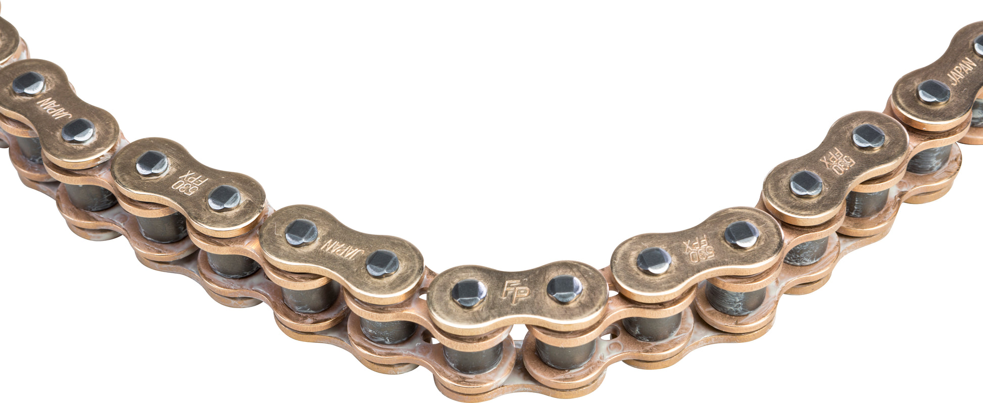 FIRE POWER 530FPX - 120/G X Ring Chain - 120 Links, Gold Finish - Kelly Motorsports