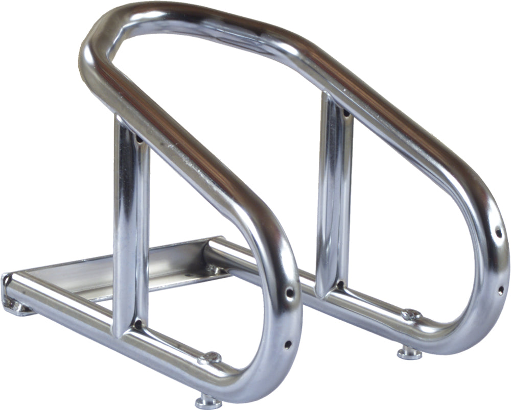 Fire Power 5.5 - Inch Wheel Chock for Flatbed Trailers – Heavy Duty Chrome Steel, Model 01101912 with Hardware - Kelly Motorsports