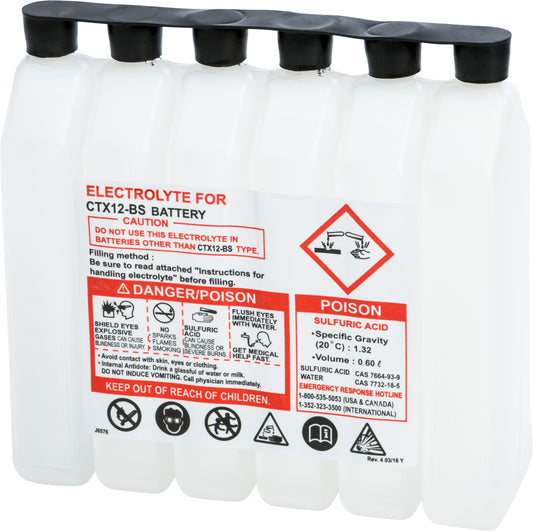 Fire Power 600CC CTX Sealed Battery Electrolyte Pack for Maintenance - Free Batteries - Kelly Motorsports