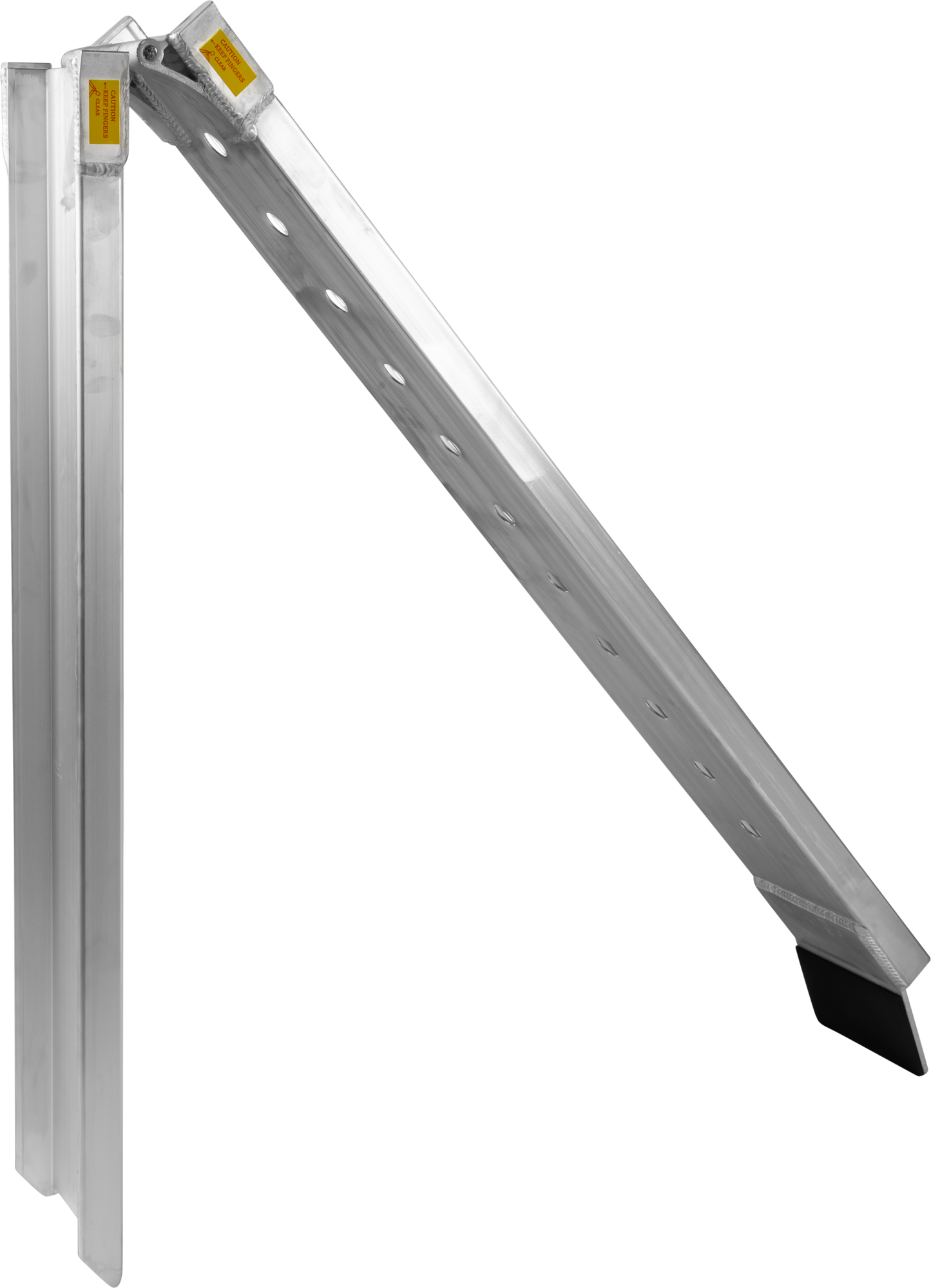 FIRE POWER 7.5 ft. x 6 in. Folding Aluminum Ramp PR - 12 for Heavy Equipment Loading - Kelly Motorsports
