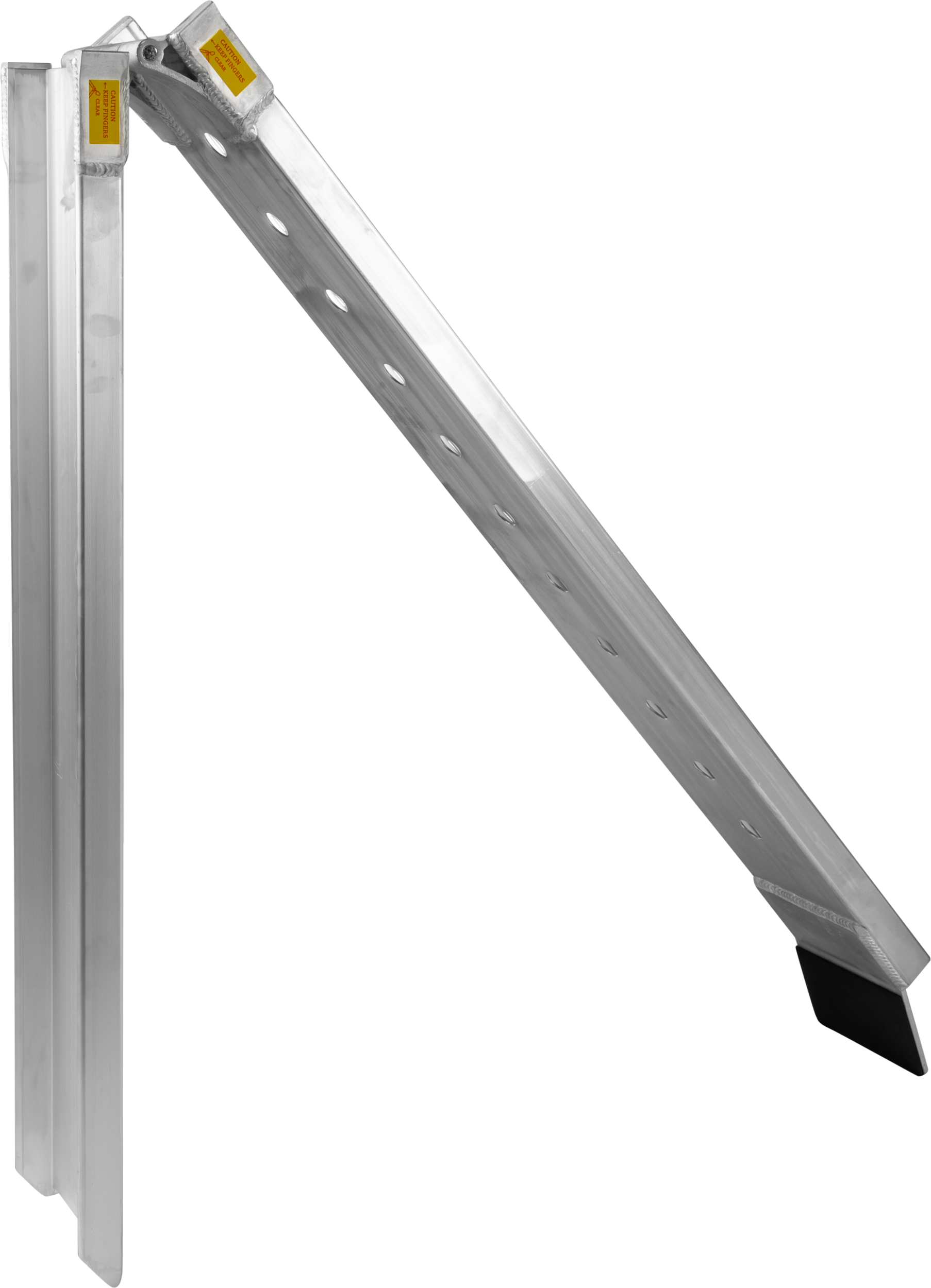 FIRE POWER 7.5 ft. x 6 in. Folding Aluminum Ramp PR - 12 for Heavy Equipment Loading - Kelly Motorsports