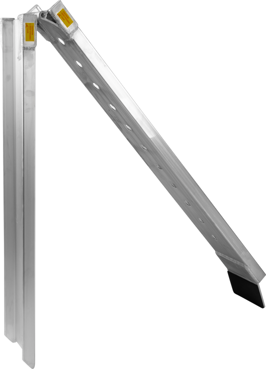 FIRE POWER 7.5 ft. x 6 in. Folding Aluminum Ramp PR - 12 for Heavy Equipment Loading - Kelly Motorsports