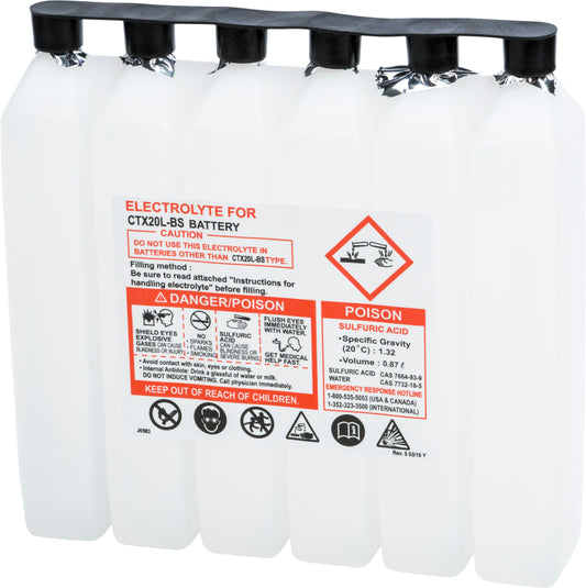 Fire Power 900CC CTX Sealed Battery Electrolyte Pack for Maintenance - Free Batteries - Kelly Motorsports