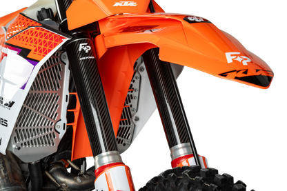 Fire Power Carbon Fiber Fork Shield Lower for 52mm x 10.2 inches Motorcycle Forks - Kelly Motorsports