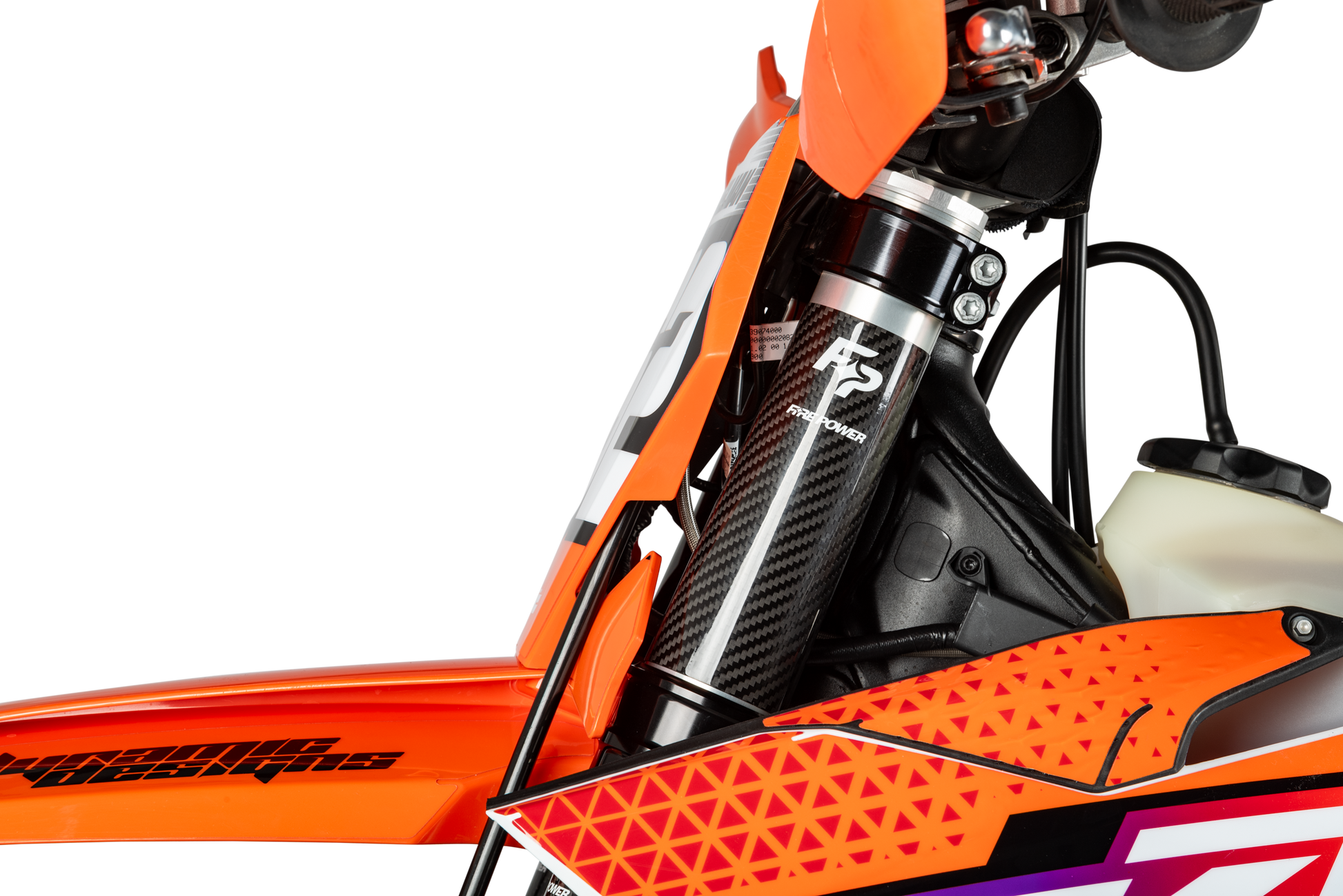 Fire Power Carbon Fiber Fork Shield Upper 52 x 160 mm for Motorcycle Protection - Kelly Motorsports