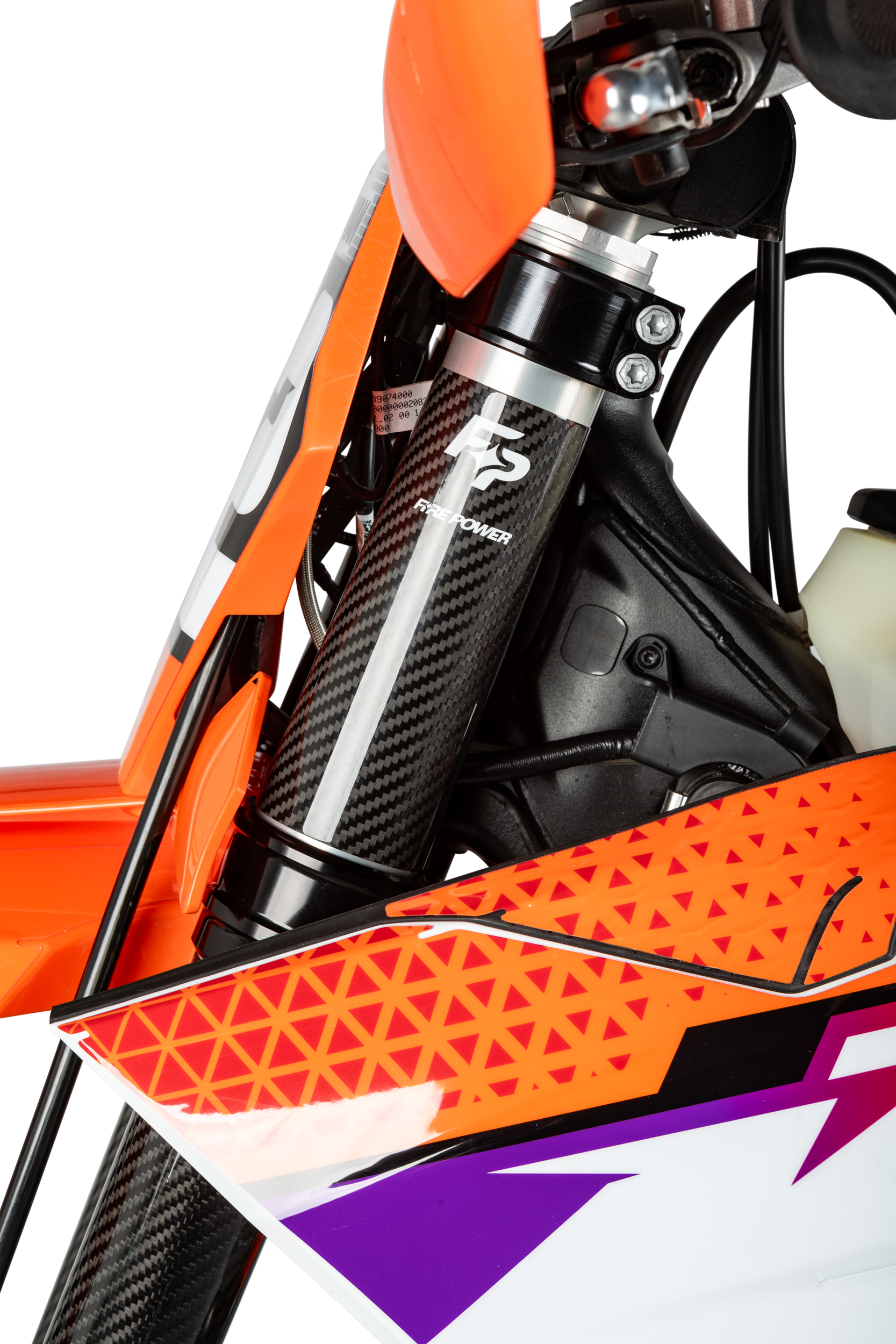 Fire Power Carbon Fiber Fork Shield Upper 52 x 160 mm for Motorcycle Protection - Kelly Motorsports