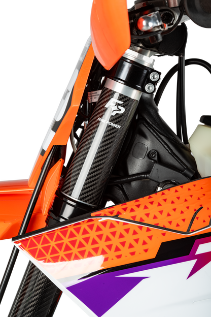 Fire Power Carbon Fiber Fork Shield Upper 52 x 160 mm for Motorcycle Protection - Kelly Motorsports