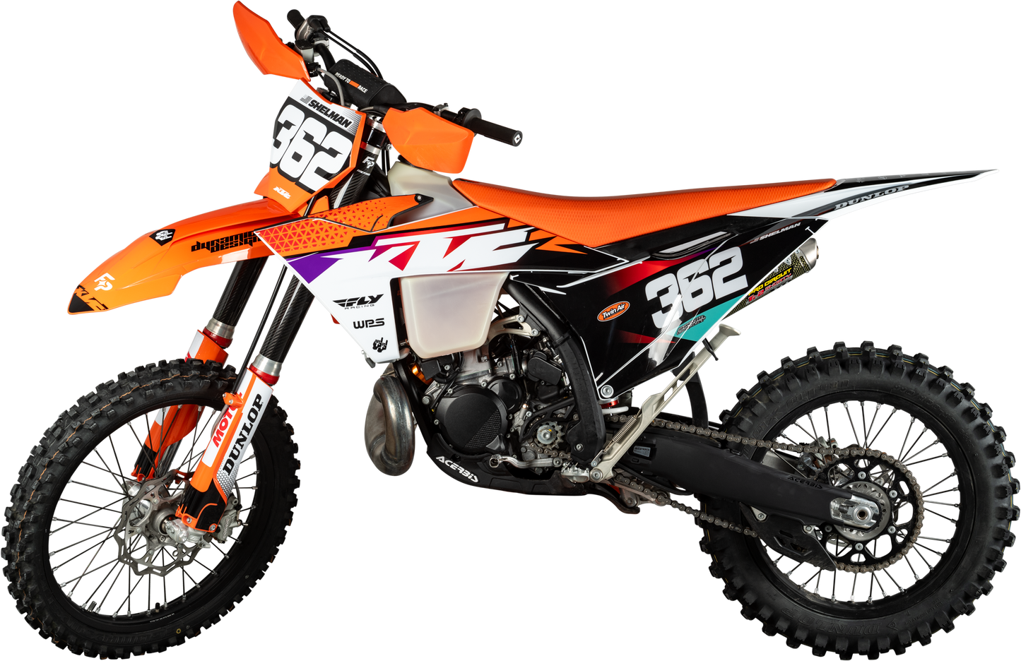 Fire Power Carbon Fiber Fork Shield Upper 52 x 160 mm for Motorcycle Protection - Kelly Motorsports