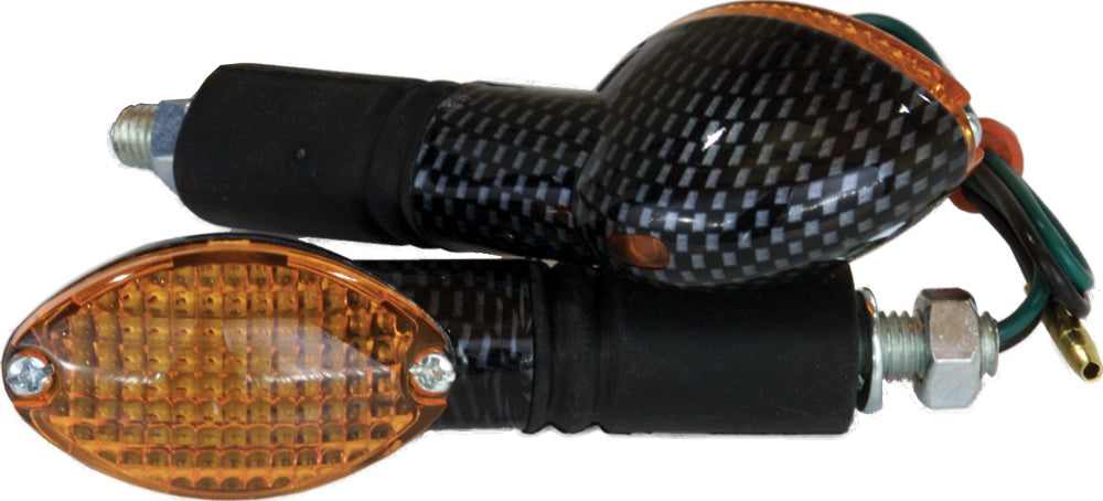 FIRE POWER Cat Eye Marker Light Set Carbon (Part 0112104322) - Kelly Motorsports