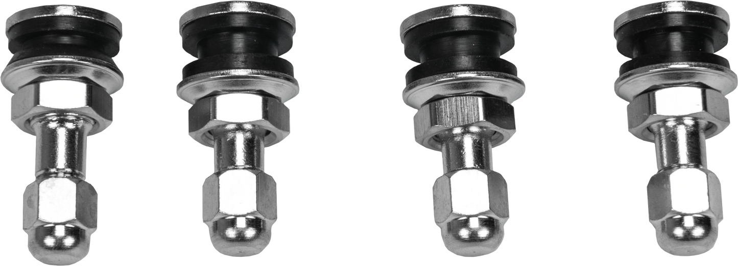 Fire Power Chrome Valve Stems - Part Number 30 - 445, Pack of 4 - Kelly Motorsports