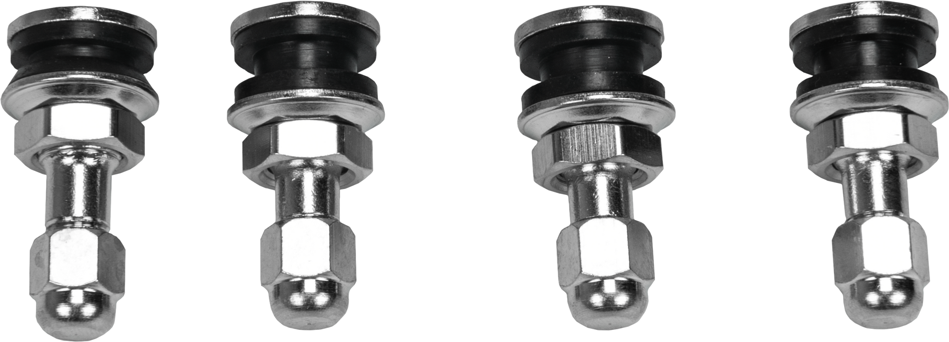Fire Power Chrome Valve Stems - Part Number 30 - 445, Pack of 4 - Kelly Motorsports