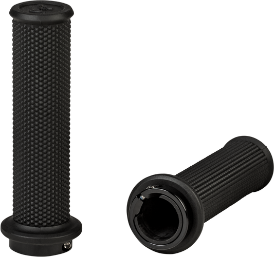 FIRE POWER Control ATV Lock - On Grips Black No Waffle – Easy Installation and Secure Fit - Kelly Motorsports