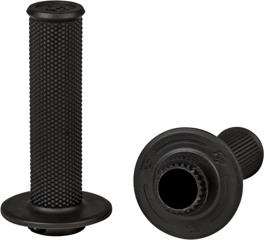 FIRE POWER Control MX Lock - On Grips Black - No Waffle Design (Part 24 - 0200) - Kelly Motorsports