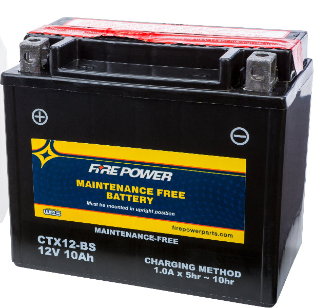 Fire Power CTX12 - BS Sealed Maintenance - Free Motorcycle and ATV Battery - Kelly Motorsports