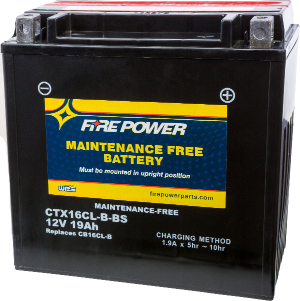 Fire Power CTX16CL - B - BS Sealed Maintenance - Free 12V Battery for Kawasaki Jet Mate and X2 Models - Kelly Motorsports