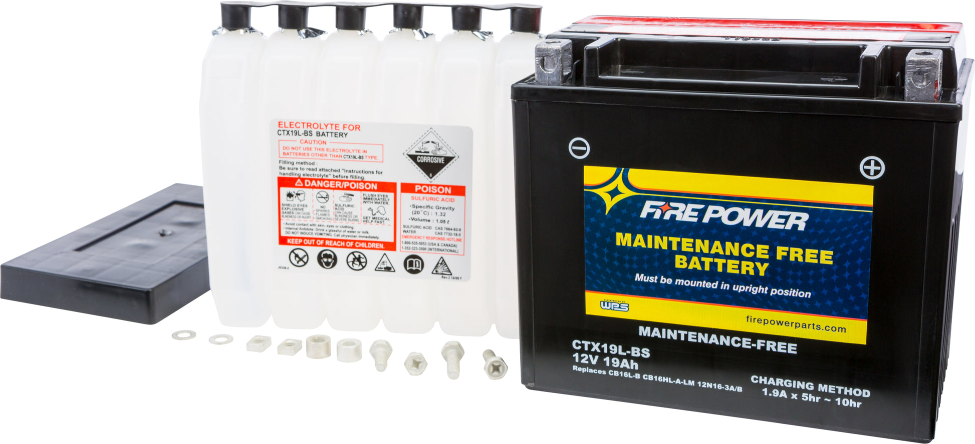 Fire Power CTX19L - BS Maintenance Free Sealed Motorcycle and ATV Battery - Kelly Motorsports