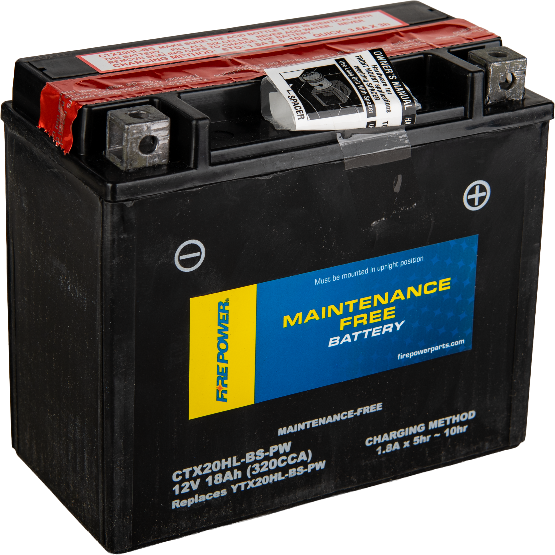 Fire Power CTX20HL - BS - PW Maintenance Free Sealed Motorcycle and ATV Battery - Kelly Motorsports