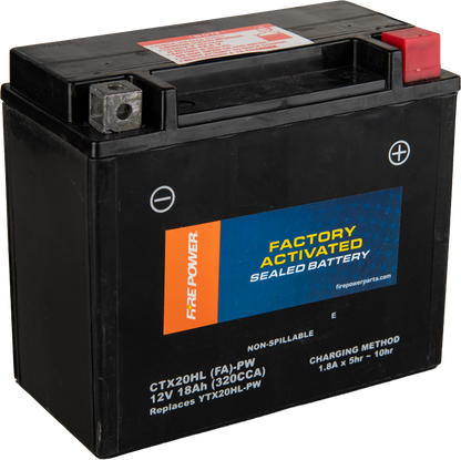 Fire Power Ctx20hl (Fa) Pw Sealed Factory Activated Lead Acid Battery - Kelly Motorsports
