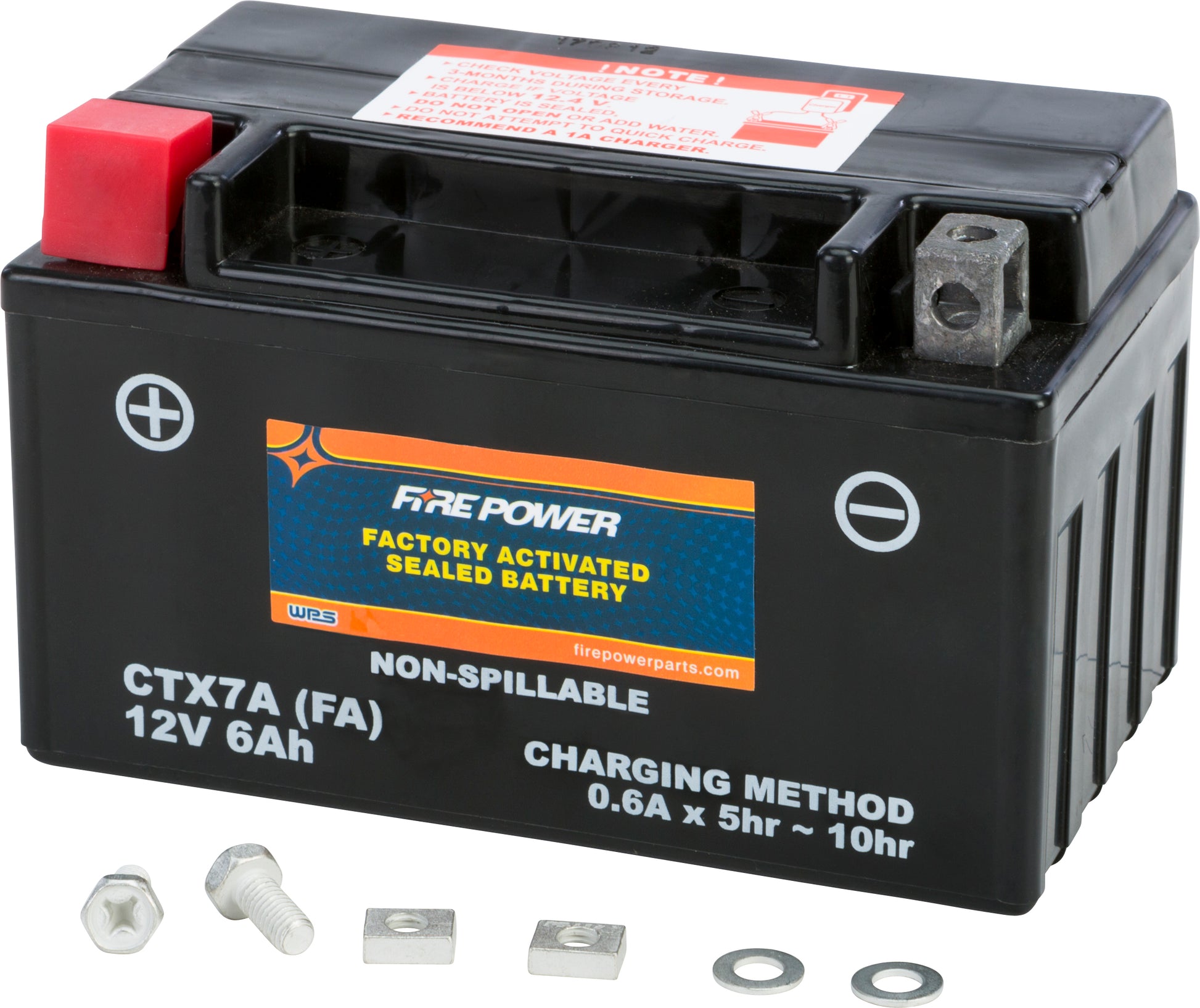 FIRE POWER Ctx7A - BS(FA) Sealed Factory Activated Motorcycle Battery for Aprilia SXV and Honda TR200 Fatcat - Kelly Motorsports