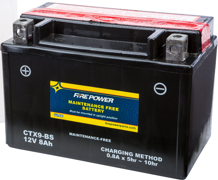 Fire Power CTX9 - BS Maintenance Free Sealed Motorcycle and ATV Battery - Kelly Motorsports