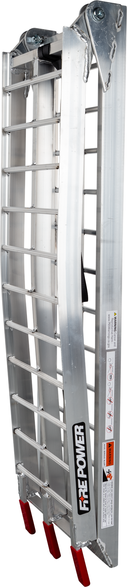 FIRE POWER Curved Aluminum Ramp 88 - Inch x 11.25 - Inch Folding - Heavy - Duty Loading Solution - Kelly Motorsports