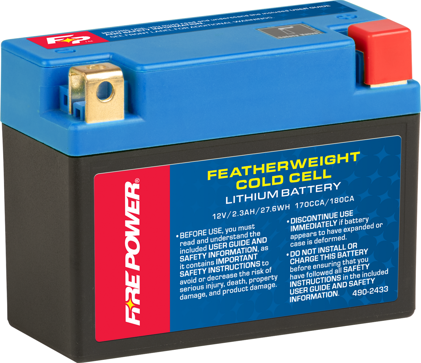 FIRE POWER Featherweight Lithium Battery HJ12L - FPZ - 12V 170 CCA, 27.6Wh - Kelly Motorsports