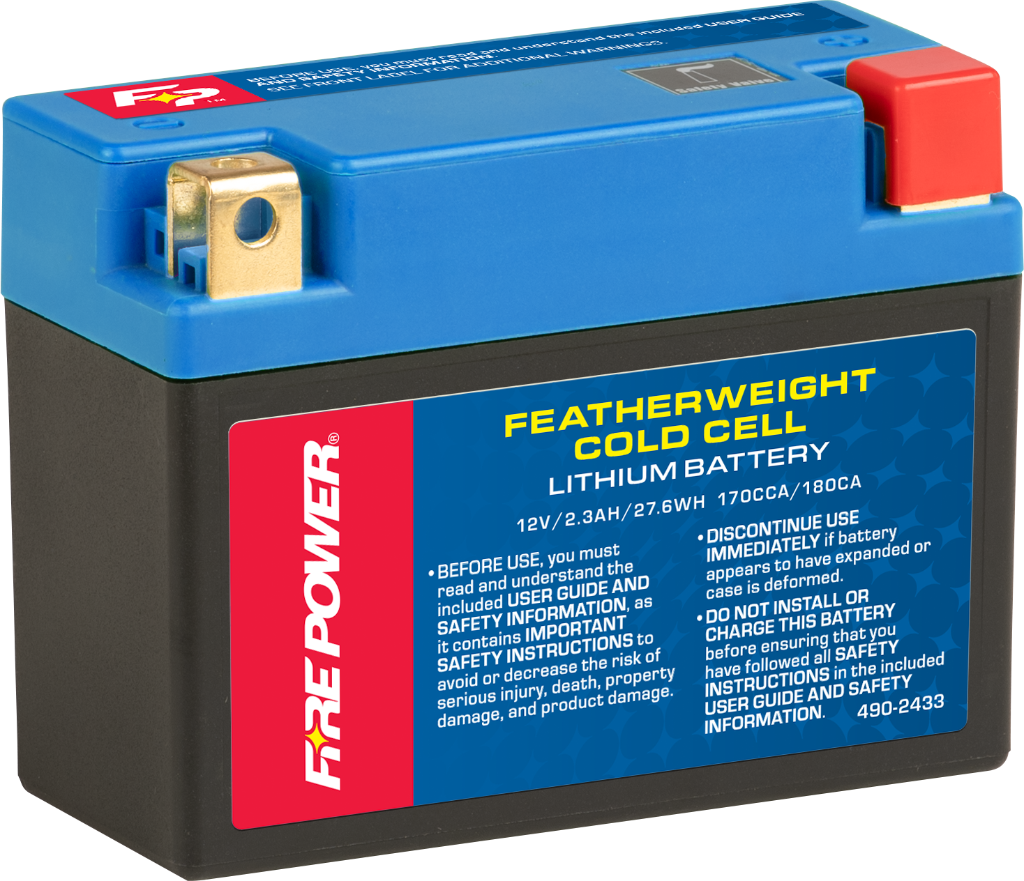 FIRE POWER Featherweight Lithium Battery HJ12L - FPZ - 12V 170 CCA, 27.6Wh - Kelly Motorsports