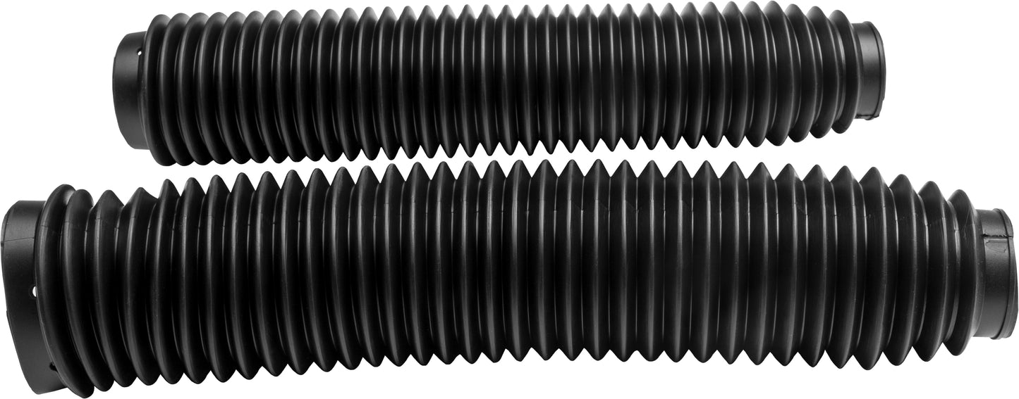 Fire Power Fork Boots Black (Part 01080221) - Protect Your Fork Tubes from Dirt and Debris - Kelly Motorsports