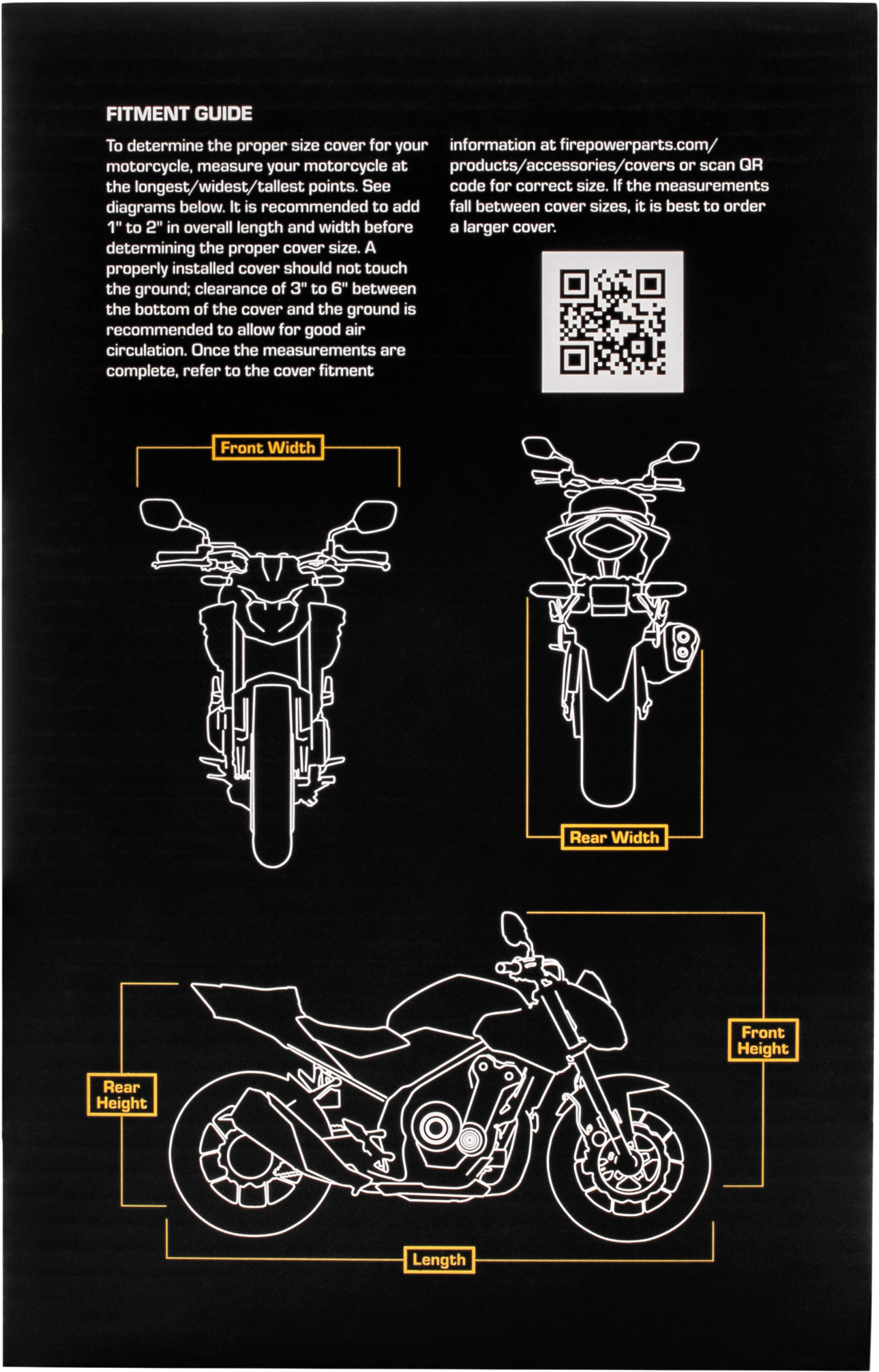 FIRE POWER FP Elite Series Cover for Advanced Touring Motorcycles - Pfas Compliant Black - Kelly Motorsports