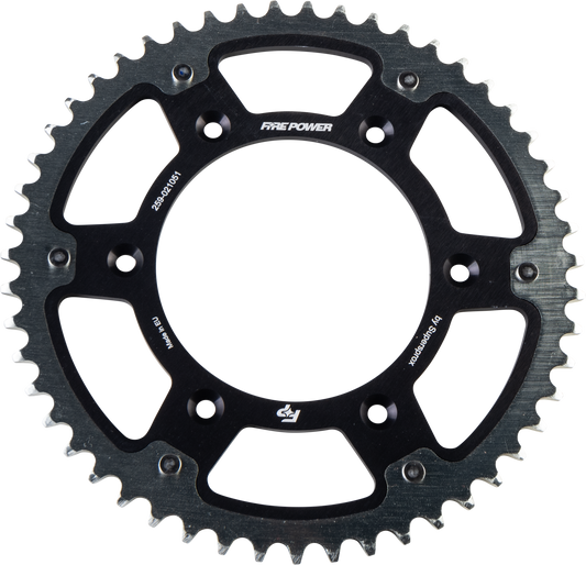 FIRE POWER FPH - 210 - 51 - BLK Rear Sprocket Hybrid 51 Teeth for Honda CR Series and CRF450RX - Kelly Motorsports