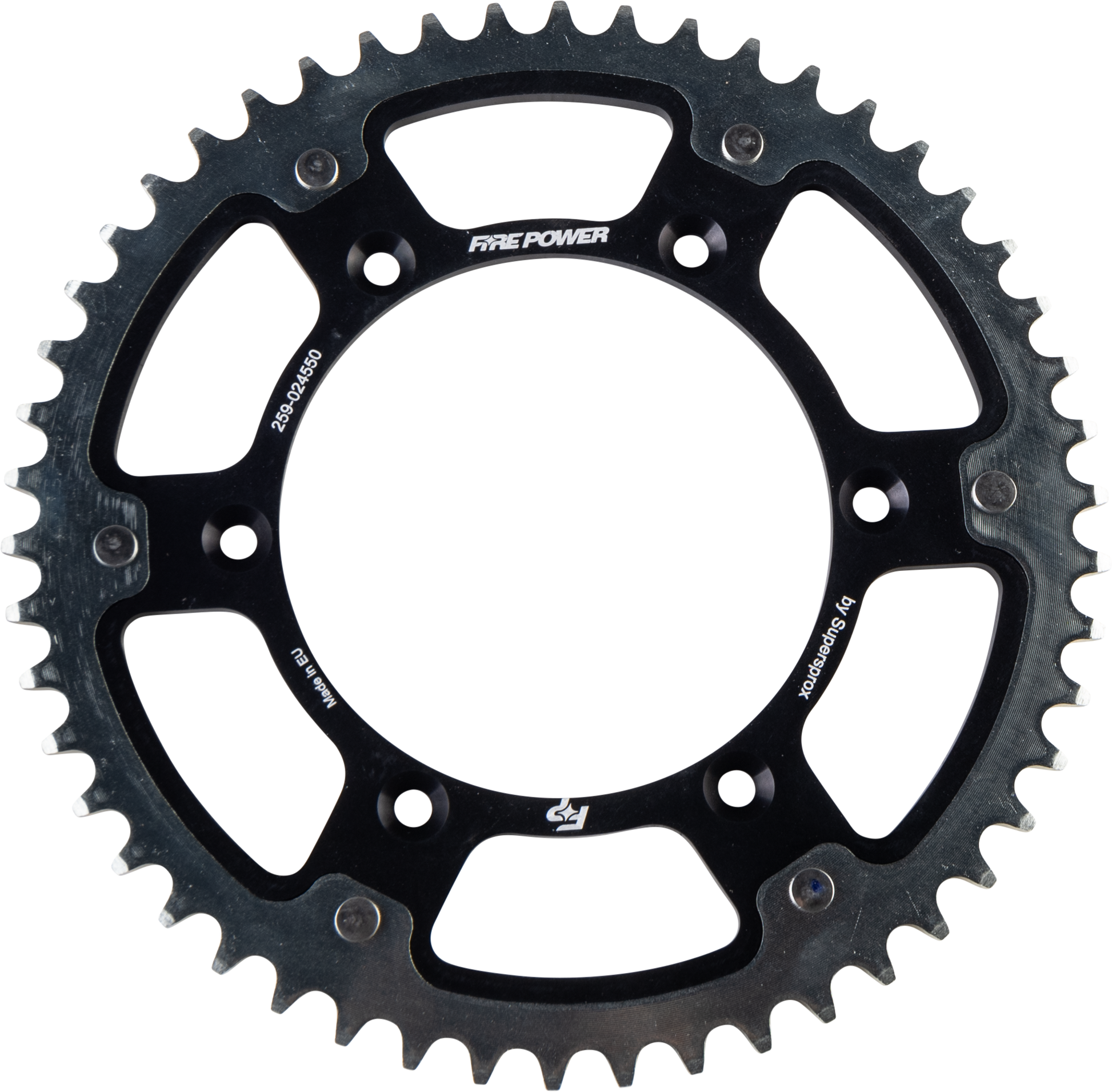 FIRE POWER FPH - 245 - 50 - BLK Rear Sprocket Hybrid 50T Black/Silver - Kelly Motorsports