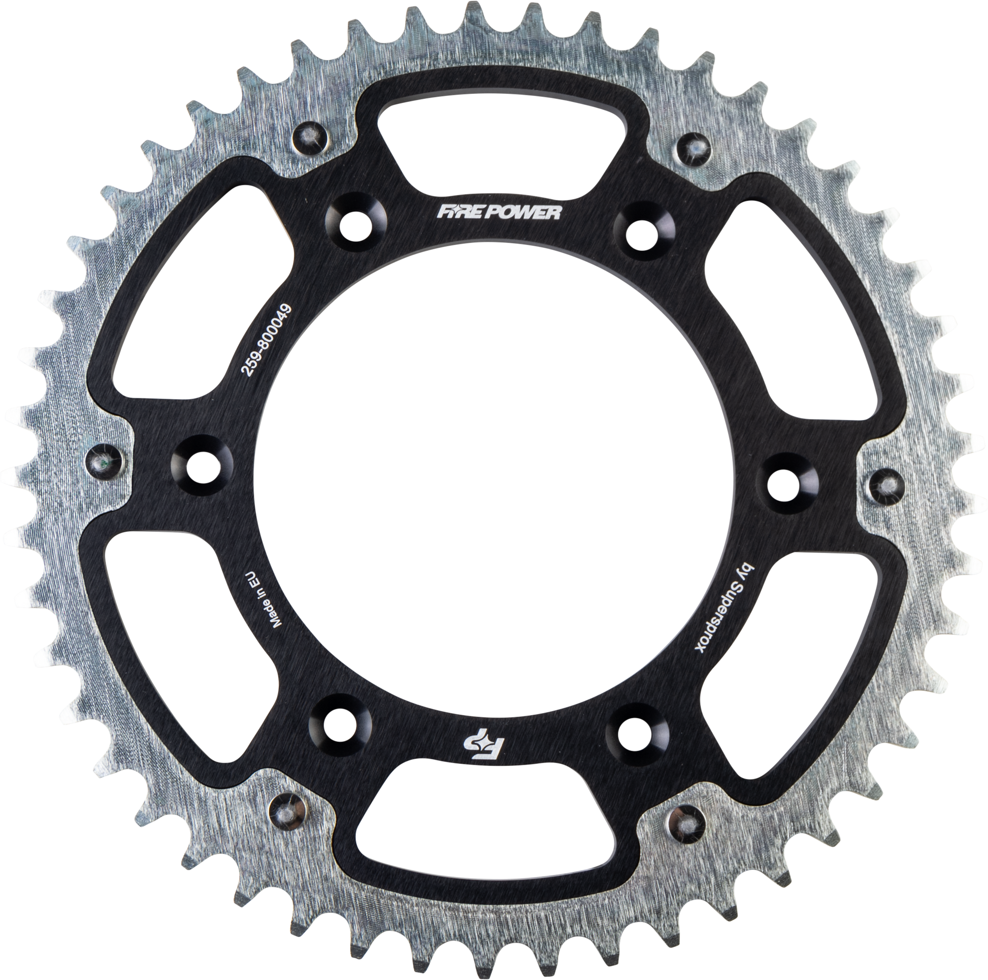 Fire Power FPH - 8000 - 49 - BLK Rear Sprocket Hybrid 49 - tooth for Beta Motorcycles - Kelly Motorsports