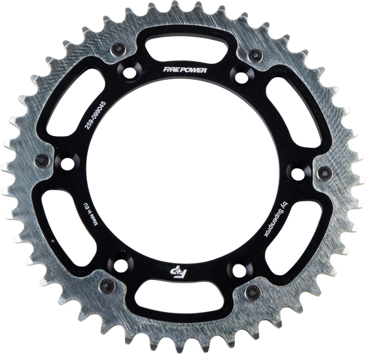 FIRE POWER FPH - 990 - 45 - BLK Rear Sprocket Hybrid 45 - Tooth for Gas - Gas 2021 - 2022 Models - Kelly Motorsports
